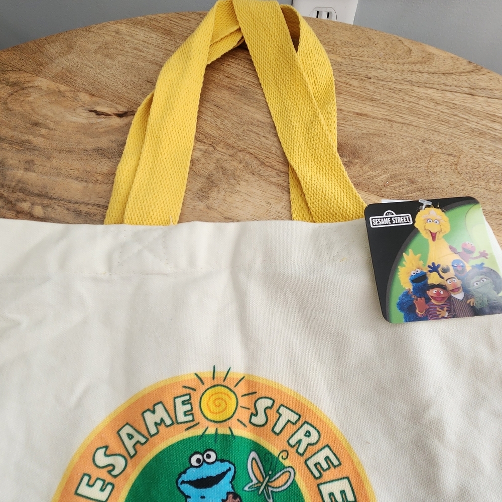 Sesame Street Cookie Monster Community Garden Canvas Farmer's Marker Tote Bag - Picture 5 of 10